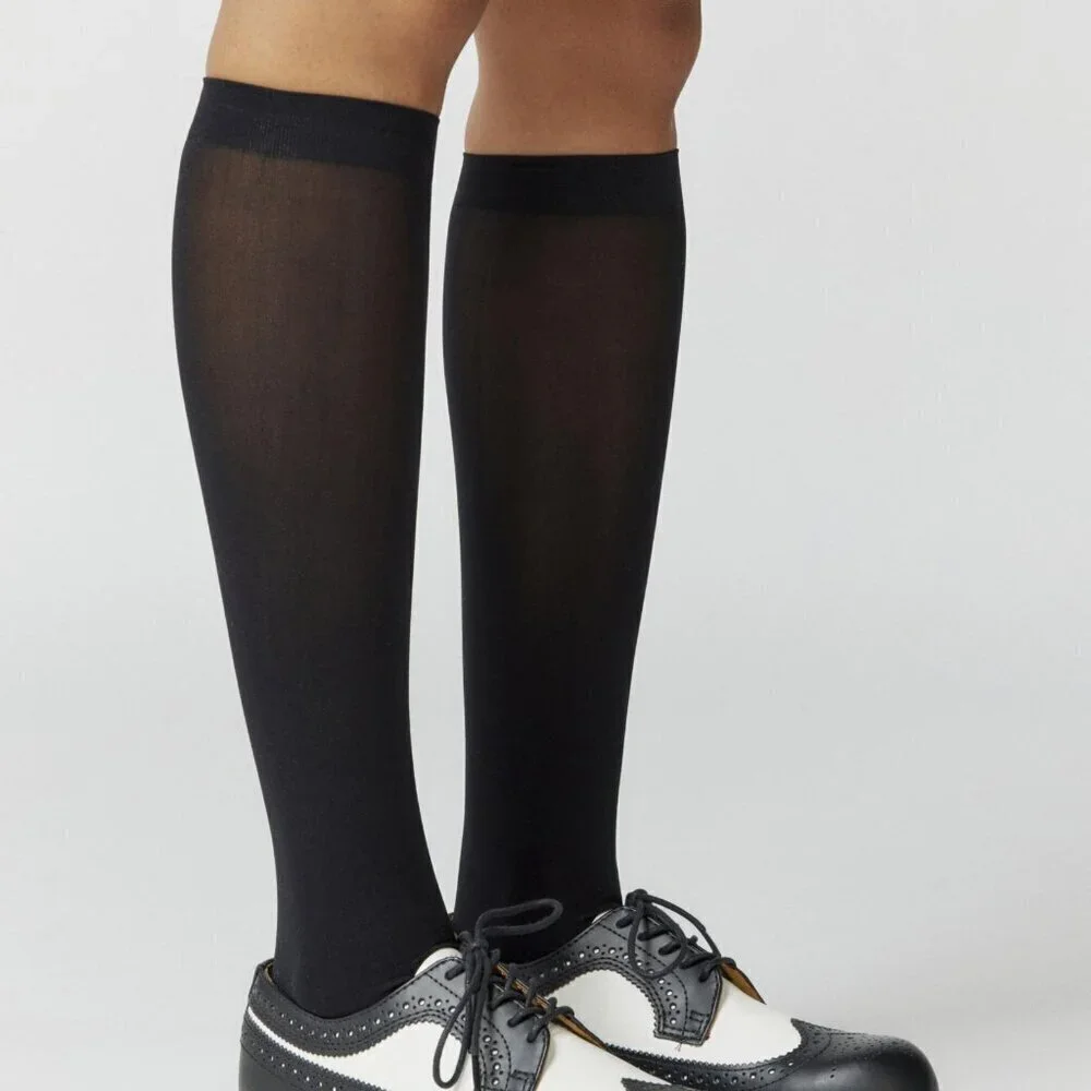 NWT Urban Outfitters Classic Sheer Black Knee High Socks